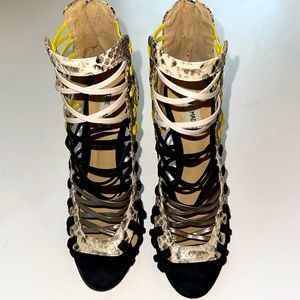 Steve Madden  Snake Print Mutilcolor Strap Heel
